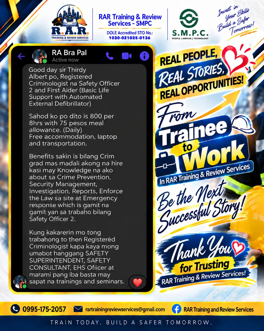 Testimonial from Albert (RA Bra Pal), RCrim, SO2
