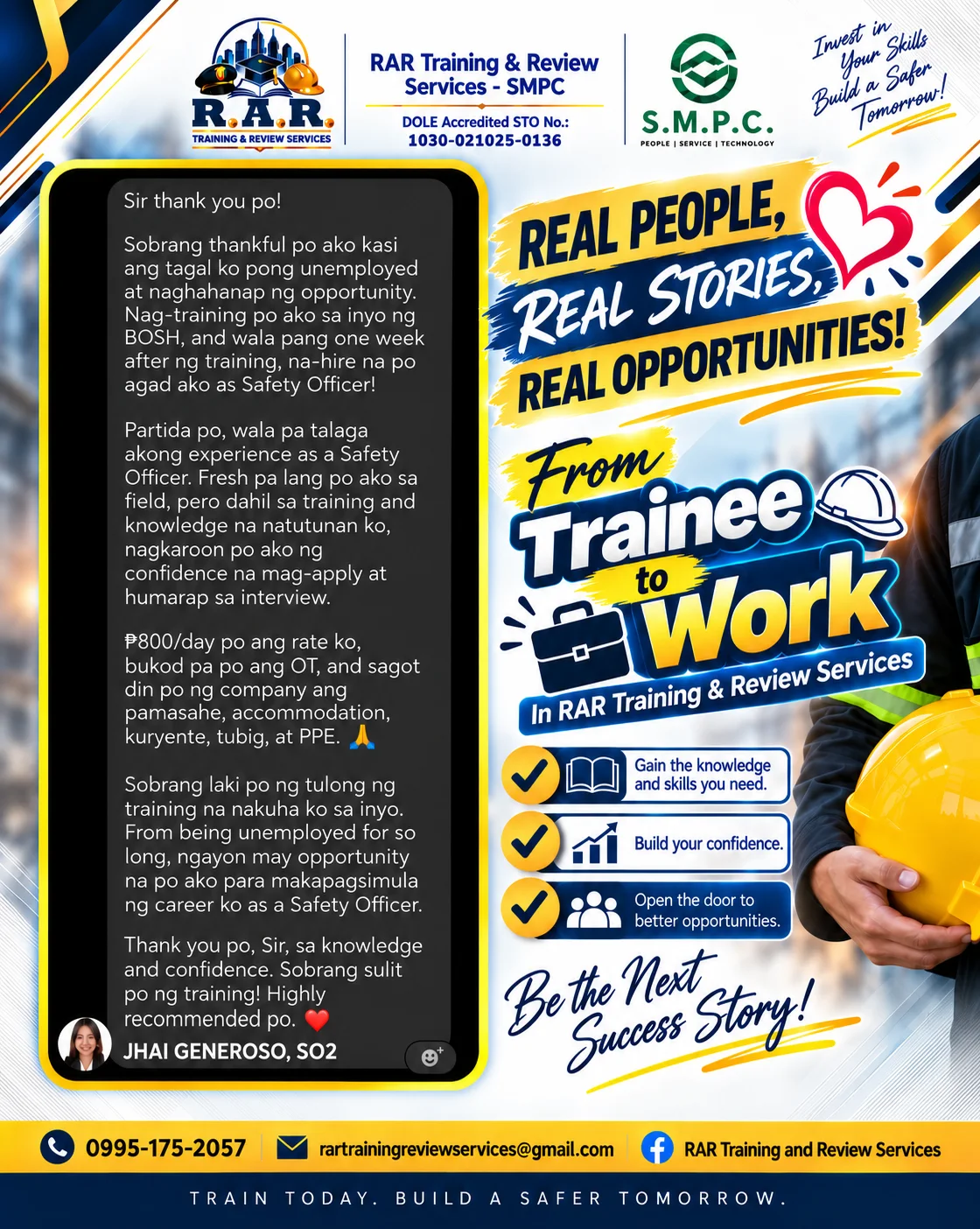 Testimonial from Jhai Generoso, RCrim, SO2